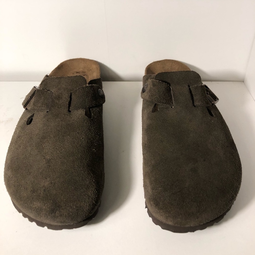 Birkenstock 42 Soft FootBed Brown Suede mule/clog